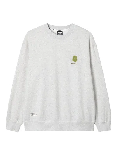 Fingercroxx Embroidered Logo Sweatshirt In Gray