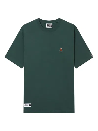 Fingercroxx Embroidered-logo T-shirt In Green
