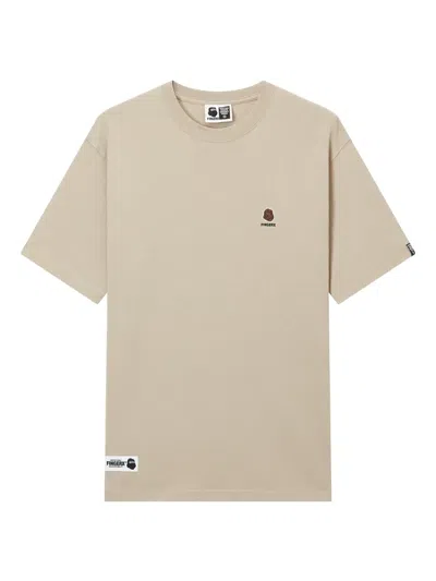 Fingercroxx Embroidered Logo T-shirt In Neutral