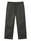 Fingercroxx Embroidered Logo Trousers In Gray