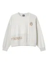 Fingercroxx Embroidered Panel Sweatshirt In Gray