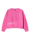 Fingercroxx Embroidered Panelled Sweatshirt In Pink