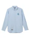 Fingercroxx Embroidered-patch Shirt In Blue