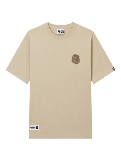 Fingercroxx Embroidered-patch T-shirt In Neutral