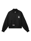 Fingercroxx Embroidered Pocket Bomber Jacket In Black