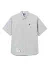 Fingercroxx Embroidered Short-sleeve Shirt In Gray