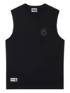 Fingercroxx Embroidered Sleeveless Vest In Black