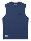 Fingercroxx Embroidered Sleeveless Vest In Blue