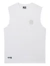 Fingercroxx Embroidered Sleeveless Vest In White