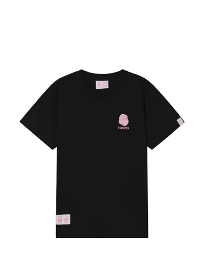 Fingercroxx Embroidered T-shirt In Black