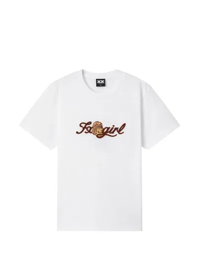 Fingercroxx Embroidered T-shirt In White