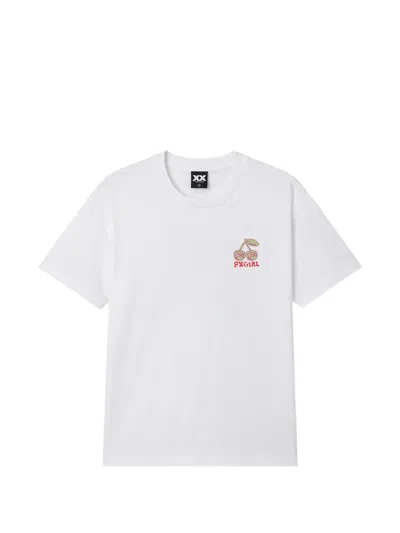 Fingercroxx Embroidered-detail T-shirt In White