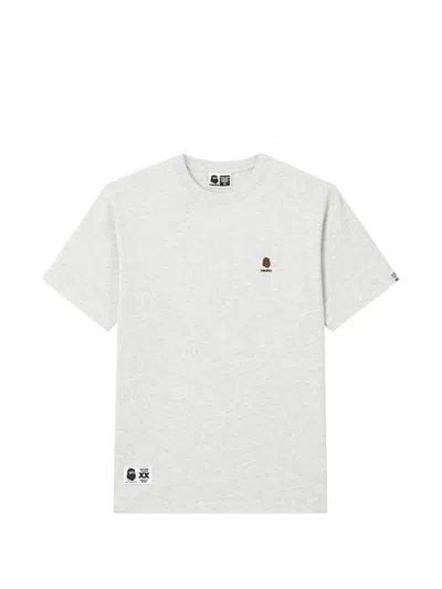 Fingercroxx Embroidered-logo T-shirt In Grau