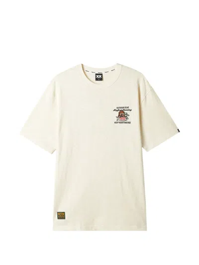 Fingercroxx Embroidery T-shirt In White