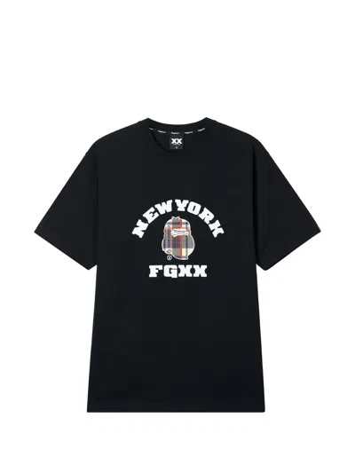 Fingercroxx Graphic Crewneck T-shirt In Black