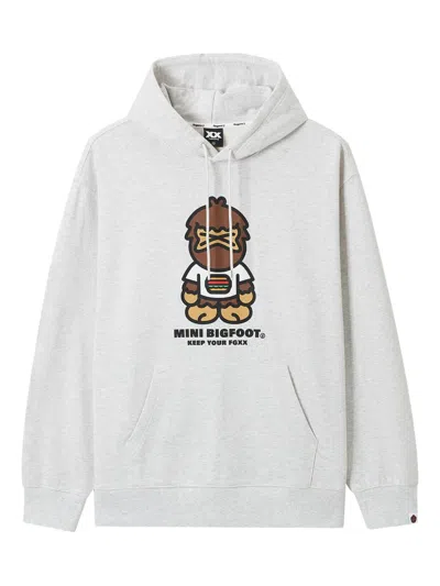 Fingercroxx Graphic-print Hoodie In Gray