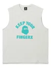 Fingercroxx Graphic-print Sleeveless Vest In White
