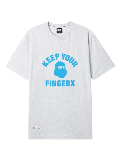 Fingercroxx Graphic-print T-shirt In Gray