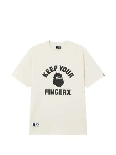Fingercroxx T-shirt Mit Grafischem Print In White