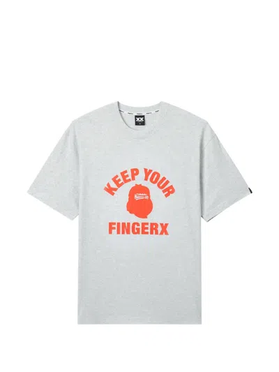 Fingercroxx Graphic T-shirt In Gray
