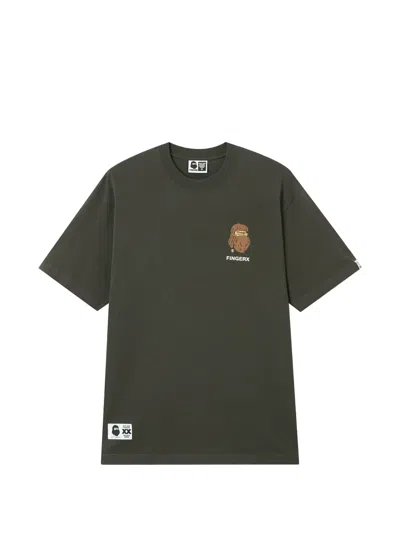 Fingercroxx T-shirt Mit Grafischem Print In Green