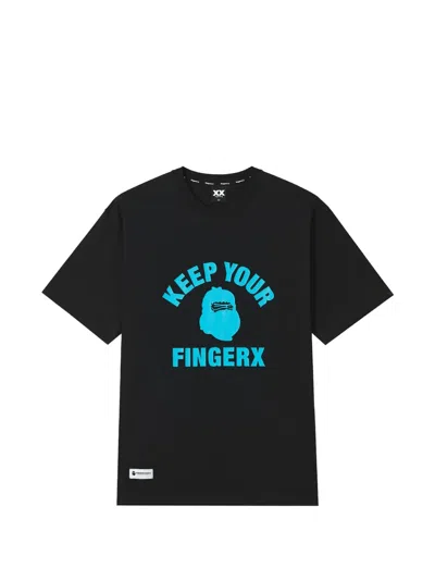 Fingercroxx Graphic-print Cotton T-shirt In Black
