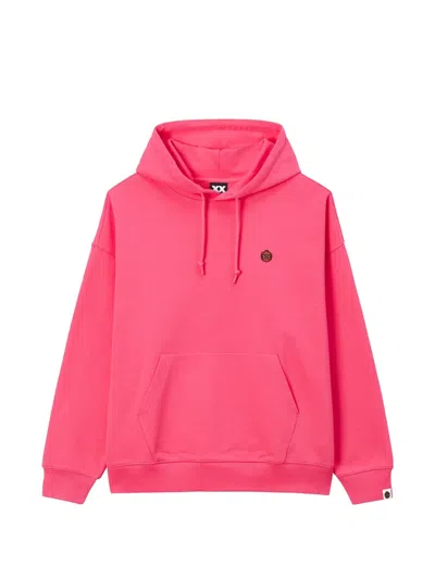 Fingercroxx Graphic-print Drawstring Hoodie In Pink
