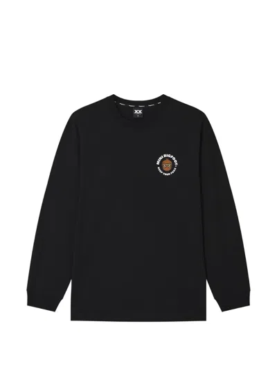 Fingercroxx Graphic-print Long-sleeve T-shirt In Black