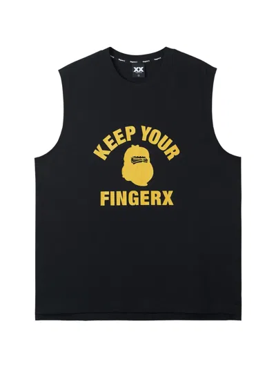 Fingercroxx Graphic-print Tank Top In Black