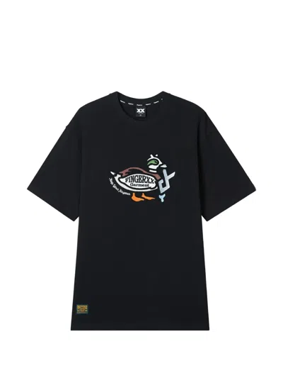 Fingercroxx Graphic-print T-shirt In Black
