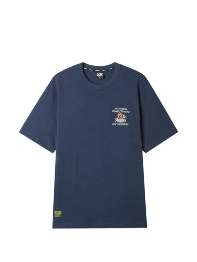 Fingercroxx Graphic-print T-shirt In Blue