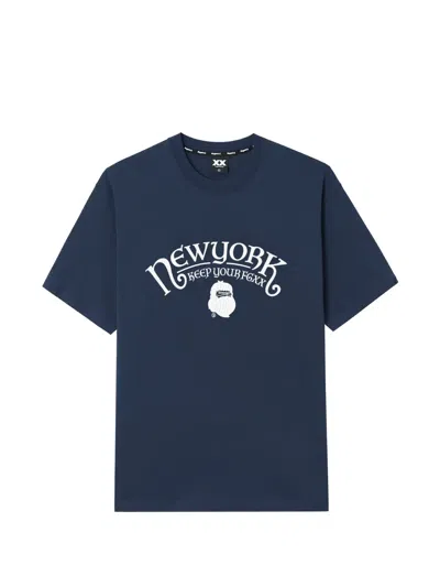 Fingercroxx Graphic-print T-shirt In Blue