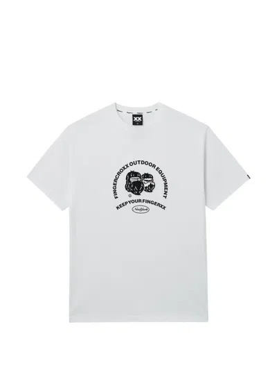 Fingercroxx Graphic-print T-shirt In Gray