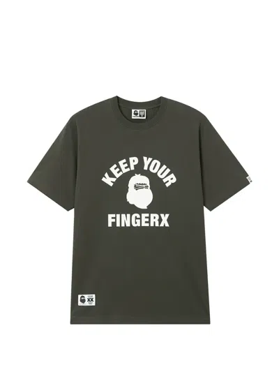 Fingercroxx T-shirt Mit Grafischem Print In Green