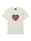 Fingercroxx Heart-embroidered Cotton T-shirt In White