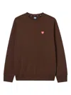 Fingercroxx Heart-embroidered Sweatshirt In Brown