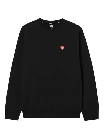 Fingercroxx Heart-logo Cotton Sweatshirt In Black