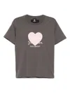 Fingercroxx Heart Patch T-shirt In Brown
