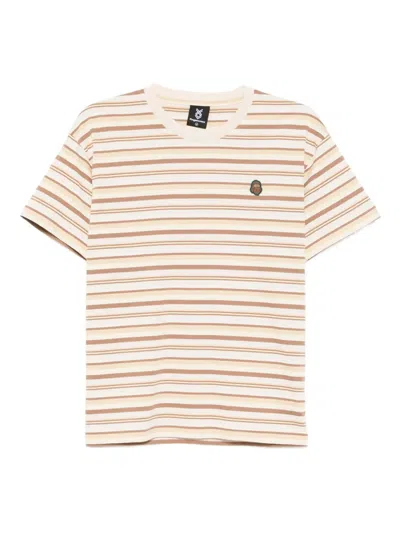 Fingercroxx Horizontal-striped T-shirt In Neutral