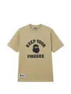 Fingercroxx Keep Your Fingerx T-shirt In Brown