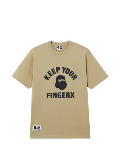 Fingercroxx Keep Your Fingerx T-shirt In Brown