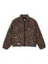 Fingercroxx Leopard-print Fleece Jacket In Brown