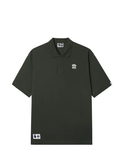 Fingercroxx Logo-appliqué Polo Shirt In Green