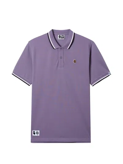 Fingercroxx Logo-appliqué Polo Shirt In Purple