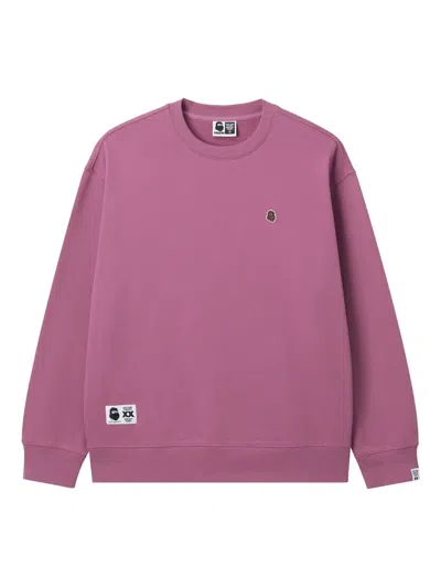 Fingercroxx Logo-detail Cotton Sweatshirt In Purple