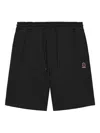Fingercroxx Logo-embroidered Drawstring Shorts In Black