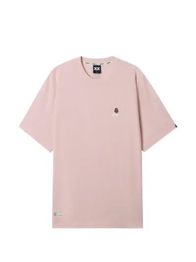 Fingercroxx Logo-embroidered T-shirt In Pink