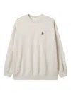Fingercroxx Logo-patch Cotton Sweatshirt In Neutral