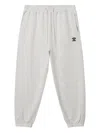 Fingercroxx Logo-patch Cuffed Sweatpants In Gray