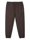 Fingercroxx Logo-patch Elasticated Trousers In Brown